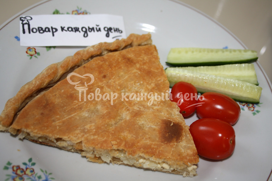 Песочный пирог с капустой и Адыгейским сыром