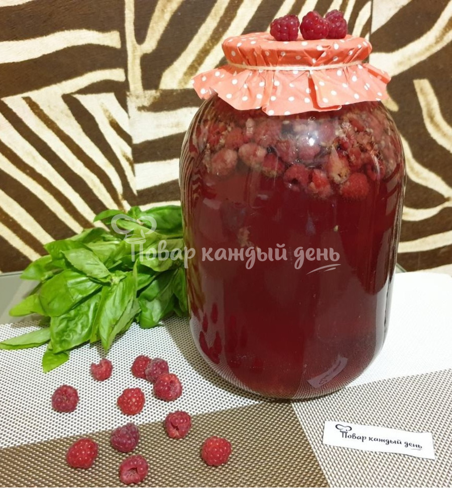 Малиновый компот на зиму