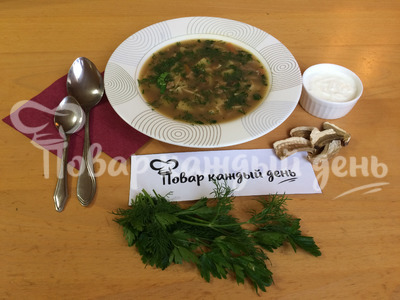 Суп из белых грибов