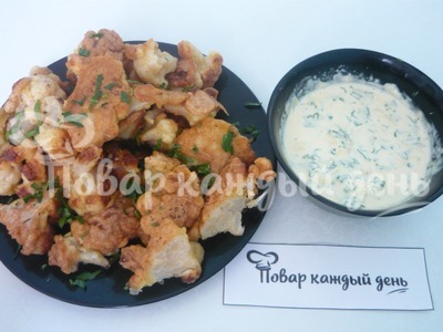 Цветная капуста приготовленная в кляре