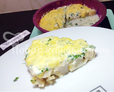 Морские гребешки в сливочно-чесночном соусе