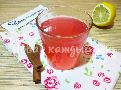 Кисель из джема с корицей
