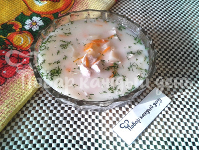 Детский сырный суп с курицей