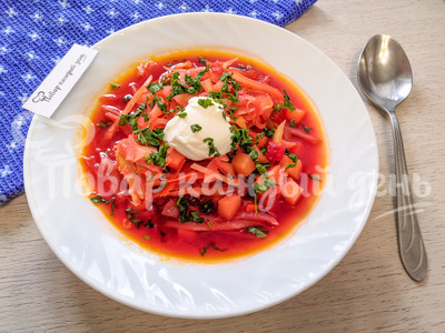 Борщ с курицей