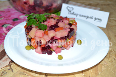 Винегрет с квашеной капустой