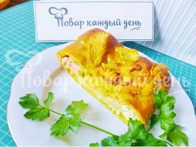 Кулебяка с капустой, яйцом и картофелем